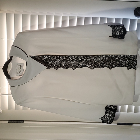 Divine black/white pant suit